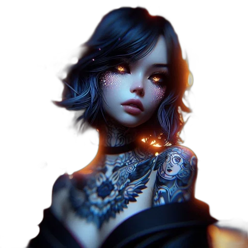 jewelry, crown, face, dress, fantasy art, cyberpunk, concept art, photorealistic transparent PNG cut-out