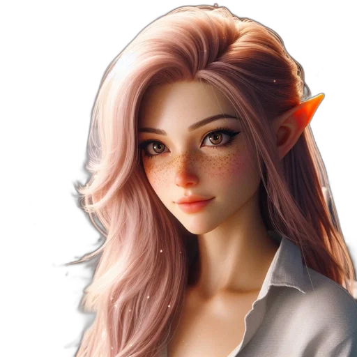 face, staff, fantasy art, 3d render, concept art, photorealistic, pastel, digital transparent PNG cut-out