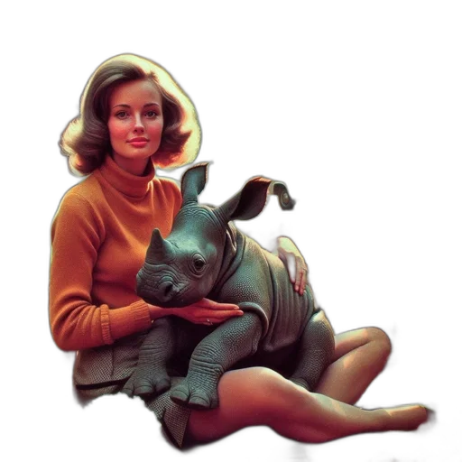 animal, creature, jacket, robot, concept art, photorealistic, vaporwave, oil painting transparent PNG cut-out