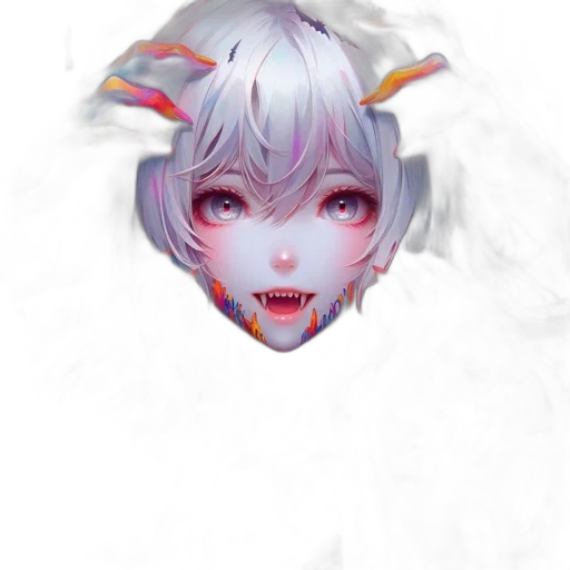 mask, face, creature, robot, fantasy art, concept art, anime, photorealistic transparent PNG cut-out