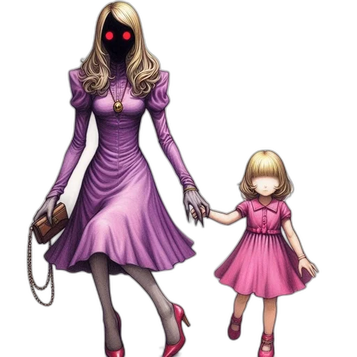 dress, mask, creature, concept art, pixel art, comic book art, 3d render, dark transparent PNG cut-out