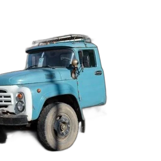 car, 3d render, photorealistic, vintage, blue, dump, truck, parked transparent PNG cut-out
