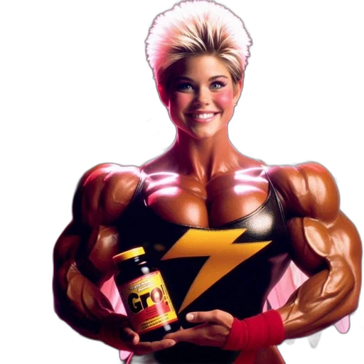 comic book art, concept art, photorealistic, muscular, blonde, woman, white, wings transparent PNG cut-out