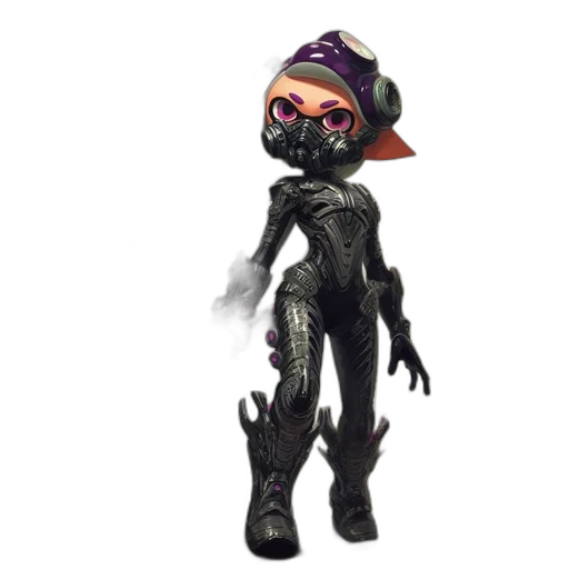 mask, robot, staff, creature, concept art, 3d render, cyberpunk, fantasy art transparent PNG cut-out