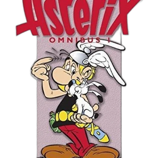 cartoon, comic book art, concept art, asterix, omnibus, features, character, holding transparent PNG cut-out