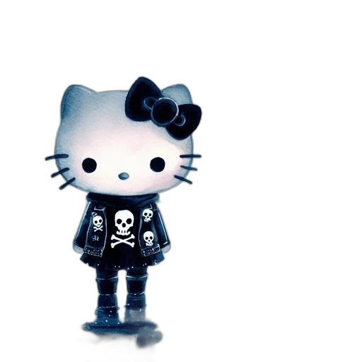 animal, cartoon, concept art, 3d render, pixel art, monochrome, eerie, rendition transparent PNG cut-out