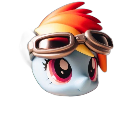 mask, 3d render, concept art, cartoon, fantasy art, animated, pony, character transparent PNG cut-out