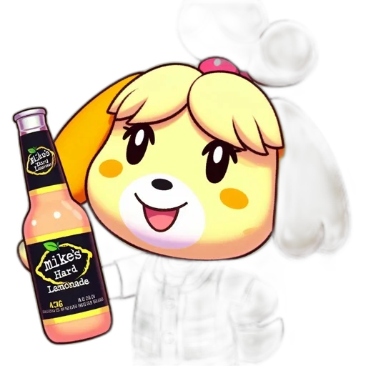 bottle, food, animal, concept art, 3d render, pixel art, vaporwave, cheerful transparent PNG cut-out