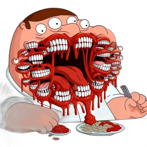 food, face, creature, mask, concept art, comic book art, cartoon, 3d render transparent PNG cut-out