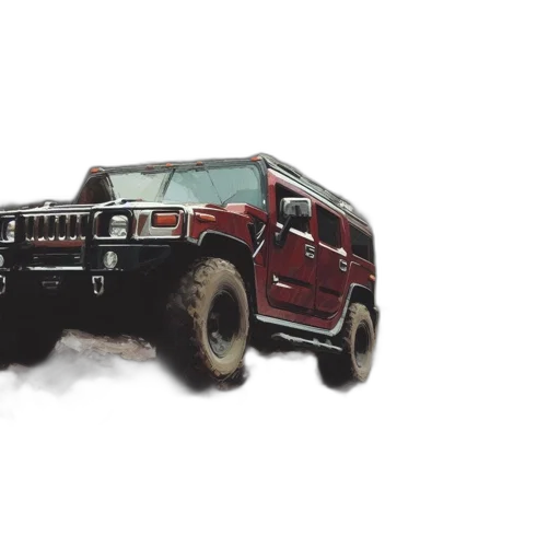 car, 3d render, photorealistic, concept art, off-road, vehicle, painted, red transparent PNG cut-out