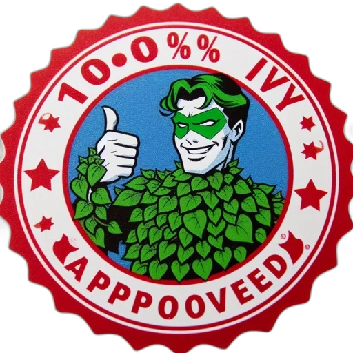 circular, sticker, features, green, superhero, hair, mask, surrounded transparent PNG cut-out