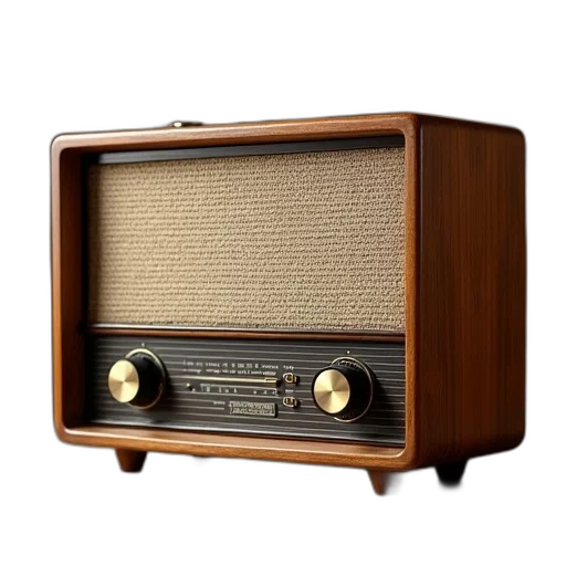 furniture, vintage, wooden, radio, textured, fabric, speaker, grille transparent PNG cut-out