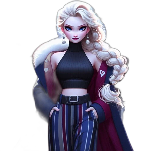 jacket, staff, dress, concept art, fantasy art, pixel art, comic book art, dark transparent PNG cut-out