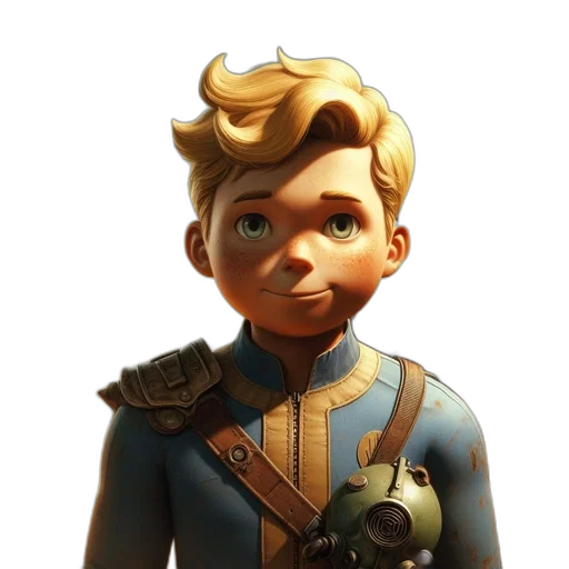 staff, face, concept art, 3d render, fantasy art, comic book art, blue, young transparent PNG cut-out