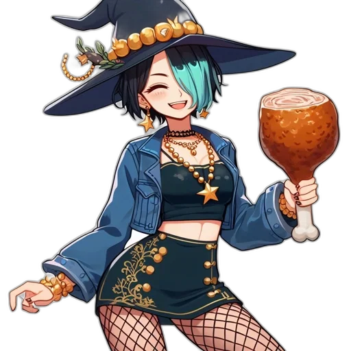 food, staff, hat, weapon, pixel art, anime, concept art, animated transparent PNG cut-out