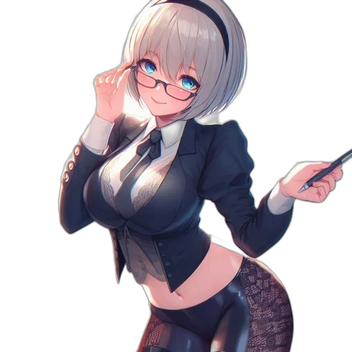staff, robot, dress, weapon, anime, pixel art, concept art, fantasy art transparent PNG cut-out