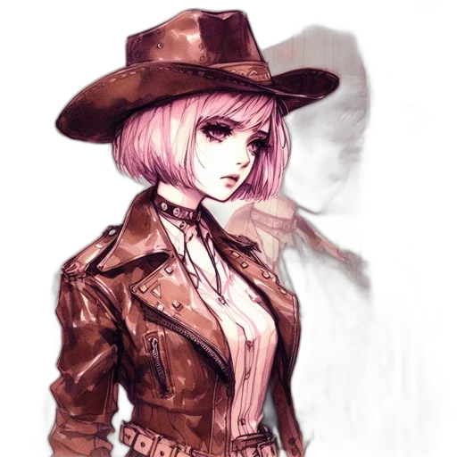 jacket, hat, staff, concept art, watercolor, fantasy art, photorealistic, dark transparent PNG cut-out