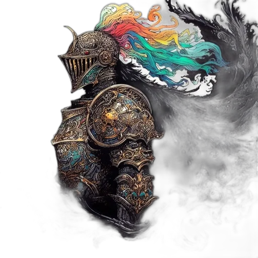 dragon, sword, mask, weapon, fantasy art, concept art, watercolor, photorealistic transparent PNG cut-out