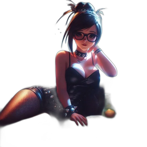 dress, staff, weapon, concept art, comic book art, anime, pixel art, neon lights transparent PNG cut-out