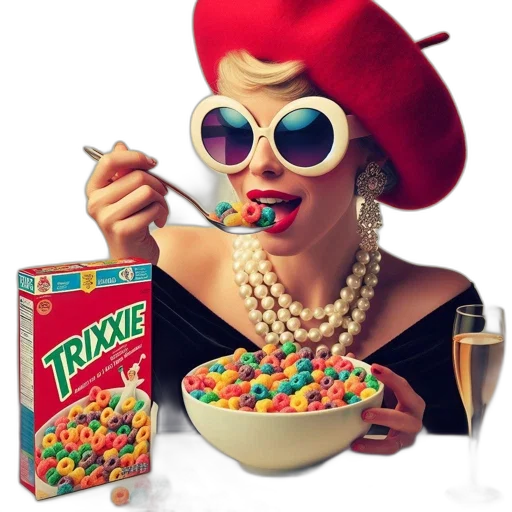 food, jewelry, photorealistic, concept art, colorful, woman, wearing, bold transparent PNG cut-out
