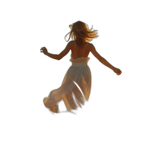 dress, hair, jewelry, photorealistic transparent PNG cut-out