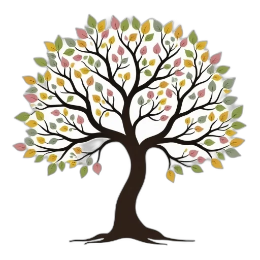 tree, crown, staff, earth tones, monochrome, colorful, family, chart transparent PNG cut-out