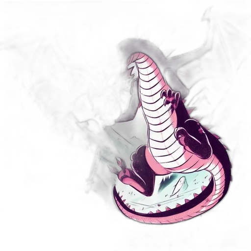 dragon, shoes, creature, mask, concept art, 3d render, vaporwave, fantasy art transparent PNG cut-out