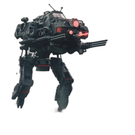 robot, weapon, creature, staff, concept art, 3d render, cyberpunk, pixel art transparent PNG cut-out