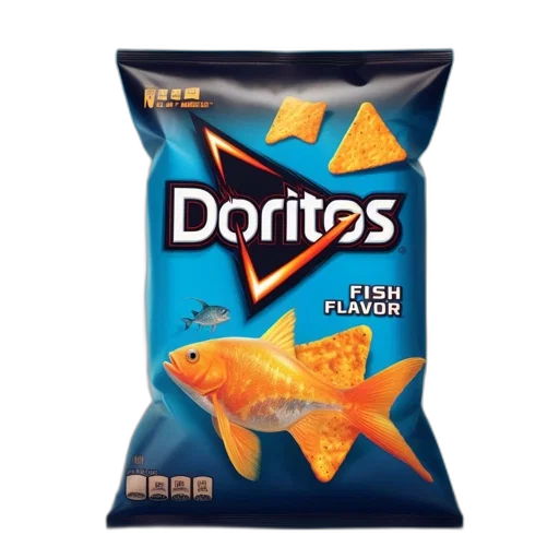 food, animal, creature, weapon, photorealistic, vaporwave, 3d render, doritos transparent PNG cut-out