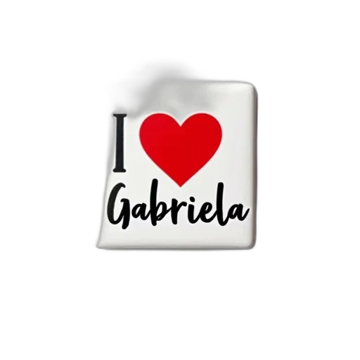 umbrella, 3d render, white, square, magnet, words, heart, gabriela transparent PNG cut-out