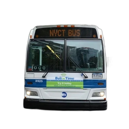 staff, face, photorealistic, concept art, 3d render, nyct, bus, parked transparent PNG cut-out