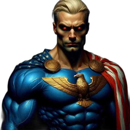 comic book art, concept art, fantasy art, photorealistic, figure, superhero-like, character, muscular transparent PNG cut-out