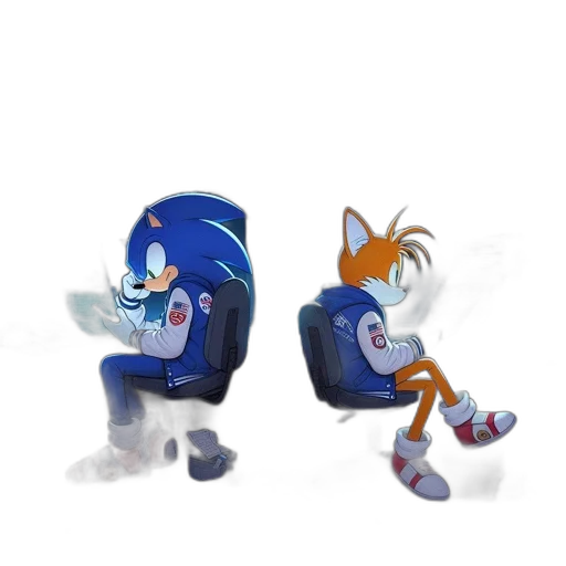furniture, creature, concept art, 3d render, pixel art, cartoon, sonic, tails transparent PNG cut-out
