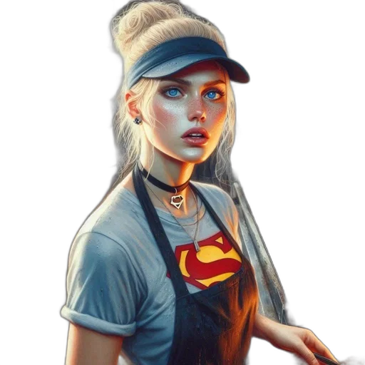 face, staff, hat, jacket, comic book art, concept art, fantasy art, photorealistic transparent PNG cut-out