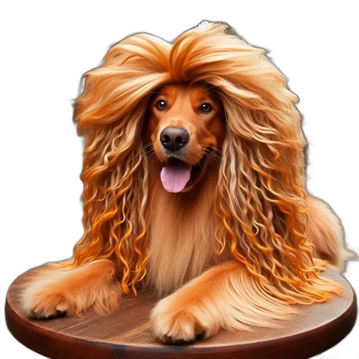 hair, animal, crown, staff, photorealistic, concept art, fantasy art, 3d render transparent PNG cut-out