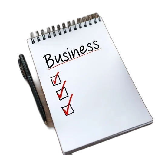notebook, business, checklist transparent PNG cut-out