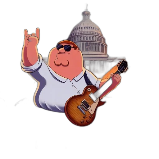 cartoon, concept art, animated, character, sporting, sunglasses, stands, before transparent PNG cut-out