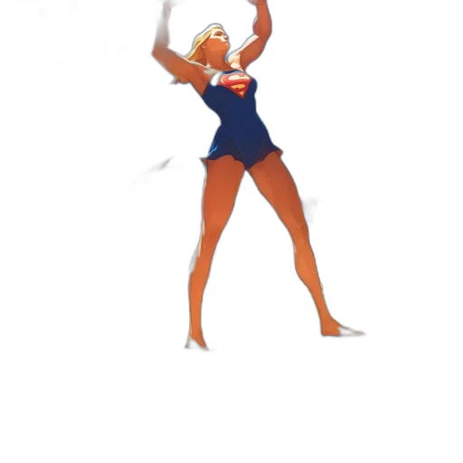 staff, concept art, pixel art, cartoon, 3d render, woman, blue, swimsuit transparent PNG cut-out