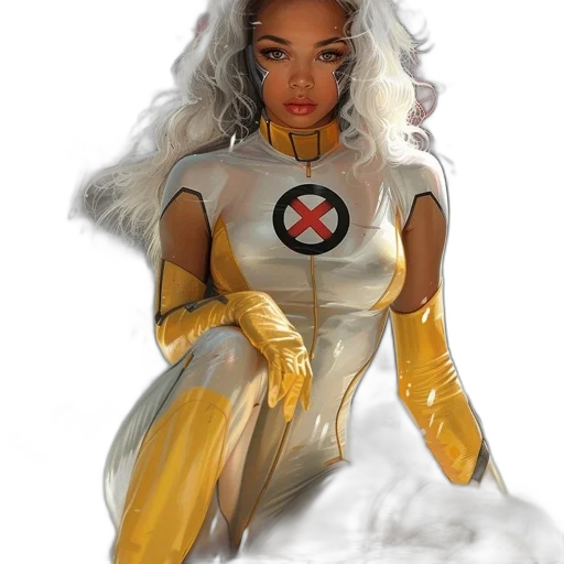 comic book art, concept art, fantasy art, photorealistic, storm, x-men, universe, her transparent PNG cut-out