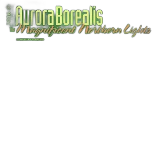2016, aurora, borealis, calendar, features, stunning, green, orange transparent PNG cut-out