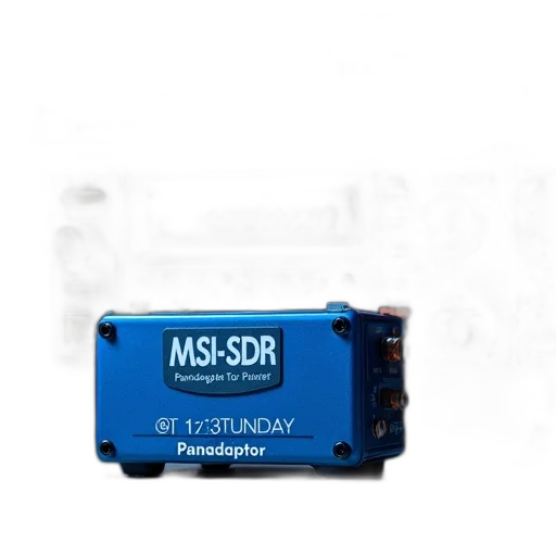 robot, 3d render, blue, device, text, msi-sdr, panadaptor, placed transparent PNG cut-out