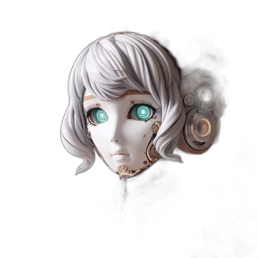 mask, face, robot, creature, fantasy art, anime, photorealistic, concept art transparent PNG cut-out