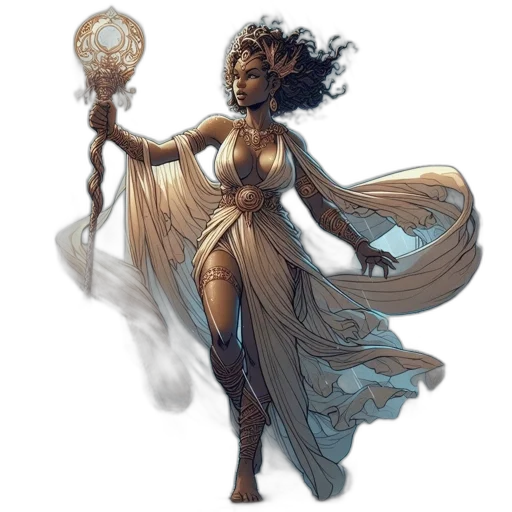 staff, dress, concept art, fantasy art, comic book art, pixel art, golden, earth tones transparent PNG cut-out