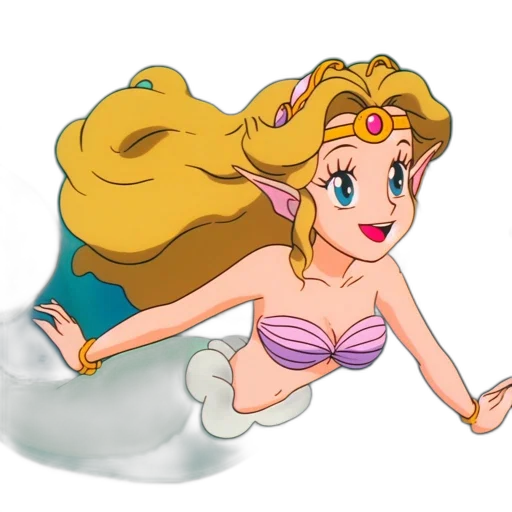 dress, crown, cartoon, concept art, anime, pixel art, underwater, animated transparent PNG cut-out