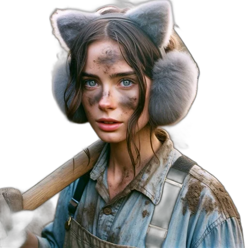 staff, animal, weapon, hat, photorealistic, concept art, fantasy art, pixel art transparent PNG cut-out