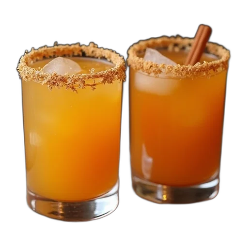 food, two, orange, margaritas, pumpkin, spice, seed, garnish transparent PNG cut-out