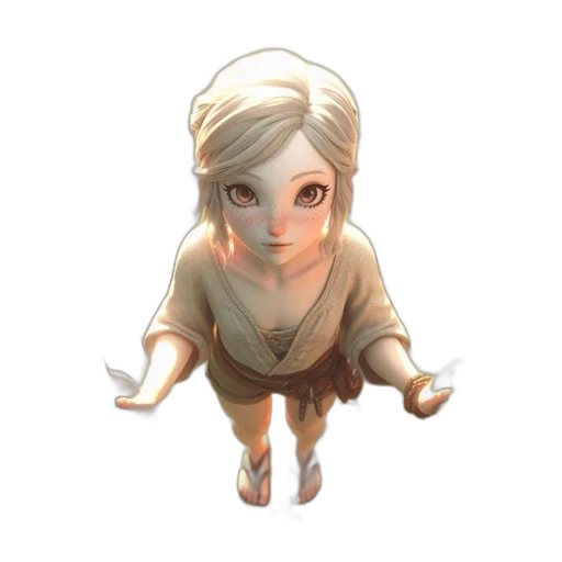 staff, creature, face, mask, concept art, 3d render, fantasy art, pixel art transparent PNG cut-out