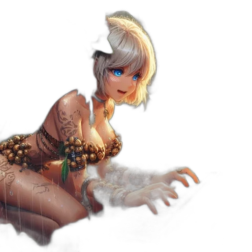 dress, creature, dragon, staff, fantasy art, concept art, 3d render, pixel art transparent PNG cut-out
