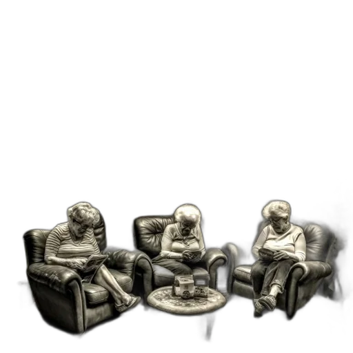 furniture, mask, concept art, 3d render, photorealistic, outer space, three, elderly transparent PNG cut-out