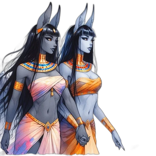 dress, concept art, fantasy art, comic book art, 3d render, two, figures, resembling transparent PNG cut-out